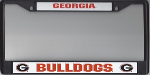 Georgia Bulldogs Black License Plate Frame