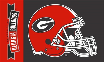 Georgia Bulldogs Helmet Flag