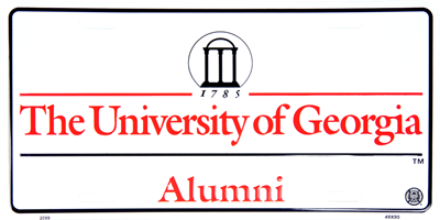 The University of Georgia Alumni License Plate