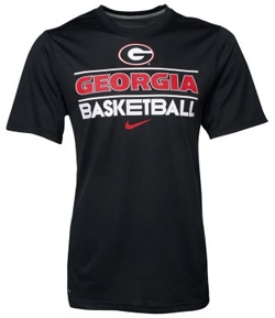 Georgia Bulldogs Men's Nike Basketball Practice Black T-Shirt